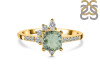 Green Amethyst & White Topaz Ring GRA-RDR-2404.