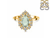 Green Amethyst & White Topaz Ring GRA-RDR-2770.