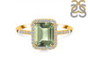 Green Amethyst & White Topaz Ring GRA-RDR-3071.