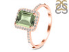 Green Amethyst & White Topaz Ring GRA-RDR-3071.