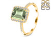Green Amethyst & White Topaz Ring GRA-RDR-3071.