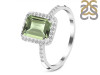 Green Amethyst & White Topaz Ring GRA-RDR-3071.