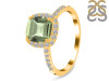 Green Amethyst & White Topaz Ring GRA-RDR-3119.