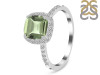 Green Amethyst & White Topaz Ring GRA-RDR-3119.