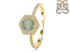 Green Amethyst & White Topaz Ring GRA-RDR-3146.