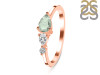 Green Amethyst  & White Topaz Ring GRA-RDR-3238.