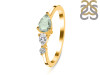 Green Amethyst  & White Topaz Ring GRA-RDR-3238.