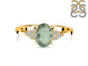 Green Amethyst & White Topaz Ring GRA-RR-364.