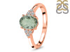 Green Amethyst & White Topaz Ring GRA-RR-364.
