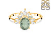 Green Amethyst & White Topaz Ring GRA-RR-405.