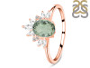 Green Amethyst & White Topaz Ring GRA-RR-405.