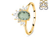 Green Amethyst & White Topaz Ring GRA-RR-405.