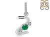 Green Onyx & White Topaz Alphabet Z Pendant GRO-RDA-104.