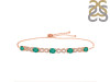 Green Onyx & White Topaz Bracelet With Adjustable Camera Lock GRO-RDB-126.