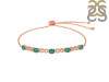 Green Onyx & White Topaz Bracelet With Adjustable Camera Lock GRO-RDB-126.