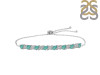 Green Onyx & White Topaz Bracelet With Adjustable Camera Lock GRO-RDB-128.