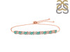 Green Onyx & White Topaz Bracelet With Adjustable Camera Lock GRO-RDB-128.