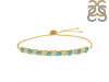 Green Onyx & White Topaz Bracelet With Adjustable Camera Lock GRO-RDB-128.