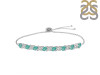 Green Onyx & White Topaz Bracelet With Adjustable Camera Lock GRO-RDB-128.