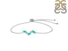 Green Onyx & White Topaz Bracelet With Adjustable Camera Lock GRO-RDB-143.
