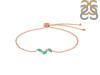 Green Onyx & White Topaz Bracelet With Adjustable Camera Lock GRO-RDB-143.