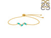 Green Onyx & White Topaz Bracelet With Adjustable Camera Lock GRO-RDB-143.