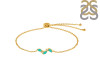 Green Onyx & White Topaz Bracelet With Adjustable Camera Lock GRO-RDB-143.