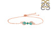 Green Onyx & White Topaz Bracelet With Adjustable Camera Lock GRO-RDB-145.