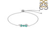 Green Onyx & White Topaz Bracelet With Adjustable Camera Lock GRO-RDB-145.