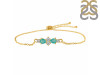 Green Onyx & White Topaz Bracelet With Adjustable Camera Lock GRO-RDB-146.