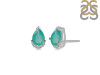 Green Onyx & White Topaz Stud Earring GRO-RDE-1262.