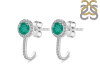 Green Onyx & White Topaz Stud Earring GRO-RDE-1264.