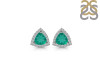 Green Onyx & White Topaz Stud Earring GRO-RDE-1269.