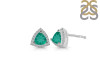 Green Onyx & White Topaz Stud Earring GRO-RDE-1269.