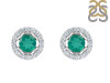 Green Onyx & White Topaz Stud Earring GRO-RDE-984.