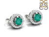 Green Onyx & White Topaz Stud Earring GRO-RDE-984.