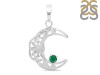 Green Onyx Crescent Moon Pendant GRO-RDN-150-A.