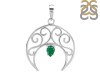 Green Onyx Crescent Moon Pendant GRO-RDN-181-A.