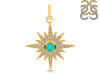 Green Onyx & White Topaz Pendant GRO-RDP-693.
