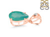 Green Onyx & White Topaz Pendant GRO-RDP-746-V-LOOP.