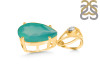 Green Onyx & White Topaz Pendant GRO-RDP-746-V-LOOP.