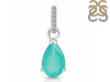 Green Onyx & White Topaz Pendant GRO-RDP-757-CZ.