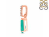 Green Onyx & White Topaz Pendant GRO-RDP-757-CZ.