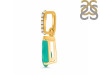 Green Onyx & White Topaz Pendant GRO-RDP-757-CZ.