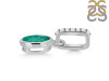 Green Onyx & White Topaz Pendant GRO-RDP-780-CZ-LOOP.