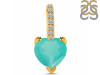 Green Onyx & White Topaz Pendant GRO-RDP-819.