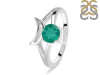 Green Onyx Crescent Moon Ring GRO-RDR-2151.