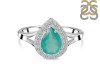 Green Onyx & White Topaz Ring GRO-RDR-2253.