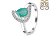 Green Onyx & White Topaz Ring GRO-RDR-404.