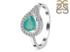 Green Onyx & White Topaz Ring GRO-RDR-438.